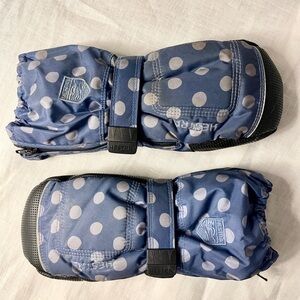 HESTRA Youth Size 4 Winter Snow Ski Outdoor Gloves/ Mittens Mitt Polka Dot